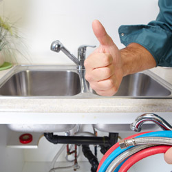 Plumber on the kitchen.